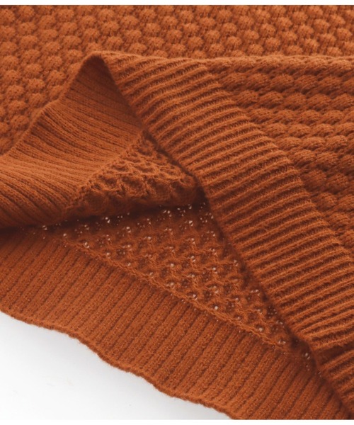 anap mimpi（アナップミンピ）の「深Vネックポップコーンニットプルオーバー（ニット/セーター・レディース・キャメル/レッド/グレイッシュベージュ/ターコイズブルー・FREE）」の19枚目の写真