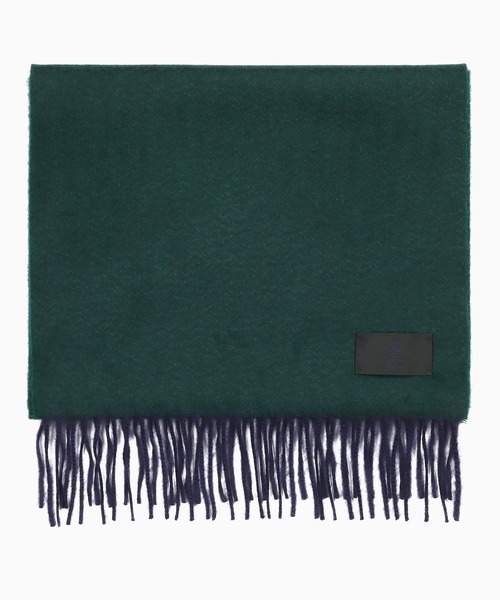 LANVIN collection（ランバン コレクション）の「WIDE REVERSIBLE CASHMERE SCARF（マフラー・メンズ・ブラック/ダークブラウン/グリーン・FREE）」の3枚目の写真