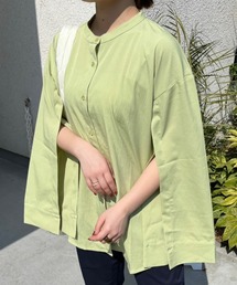 【低身長用サイズあり】袖開きフレアスリーブ楊柳シャツ