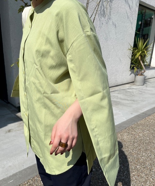 nemne store(ネンネストア)の「【低身長用サイズあり】袖開きフレアスリーブ楊柳シャツ(シャツ/ブラウス・レディース・アイボリー/ブルー/グリーン・SMALL/MEDIUM)」の11枚目の写真