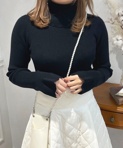 apres jour（アプレジュール）の「アソートフリルネックニットプルオーバー【ZOZOTOWN限定アイテム】（ニット/セーター・レディース・ピンク系その他/ベージュ系その他/ブラック/ブラック系その他・X-LARGE/フリー）」の10枚目の写真