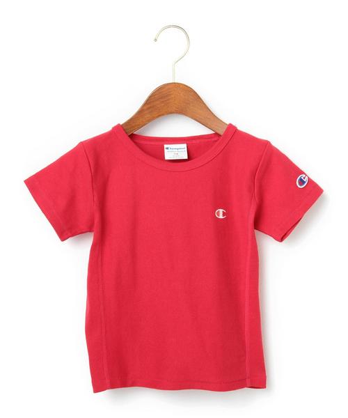 Champion(チャンピオン)の「ChampionリバースウィーブワンポイントTシャツtvl202◆(Tシャツ/カットソー・キッズ・オフホワイト/グレー/レッド/ネイビー・100cm/110cm/130cm/120cm)」の1枚目の写真