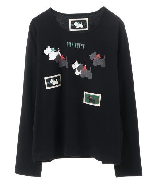 PINK HOUSE(ピンクハウス)の「スコッチテリアプリントカットソー(Tシャツ/カットソー・レディース・ピンク/キナリ/ブラック/ブルー/グリーン・LARGE/MEDIUM)」の6枚目の写真