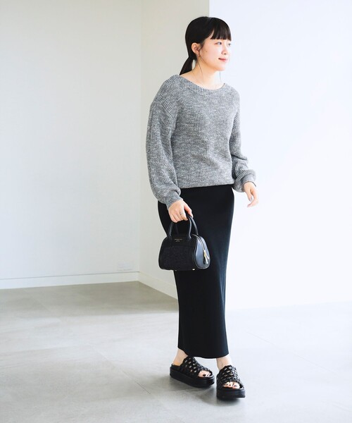 B:MING by BEAMS(ビーミングバイビームス)の「B:MING by BEAMS / メランジ ニット(ニット/セーター・レディース・ベージュ/グレー/ネイビー/ブルー/チャコールグレー・FREE)」の6枚目の写真