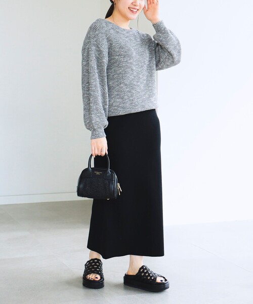 B:MING by BEAMS(ビーミングバイビームス)の「B:MING by BEAMS / メランジ ニット(ニット/セーター・レディース・ベージュ/グレー/ネイビー/ブルー/チャコールグレー・FREE)」の7枚目の写真