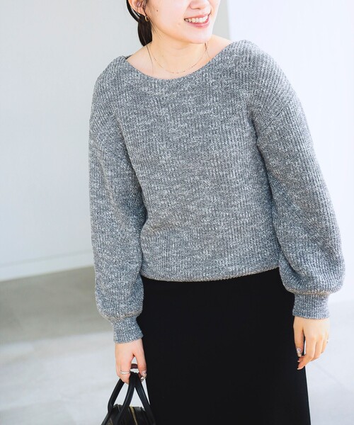 B:MING by BEAMS(ビーミングバイビームス)の「B:MING by BEAMS / メランジ ニット(ニット/セーター・レディース・ベージュ/グレー/ネイビー/ブルー/チャコールグレー・FREE)」の10枚目の写真
