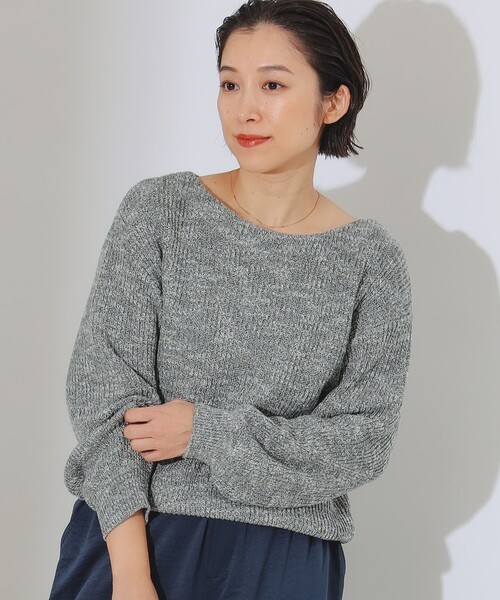 B:MING by BEAMS(ビーミングバイビームス)の「B:MING by BEAMS / メランジ ニット(ニット/セーター・レディース・ベージュ/グレー/ネイビー/ブルー/チャコールグレー・FREE)」の14枚目の写真