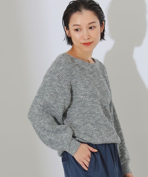 B:MING by BEAMS(ビーミングバイビームス)の「B:MING by BEAMS / メランジ ニット(ニット/セーター・レディース・ベージュ/グレー/ネイビー/ブルー/チャコールグレー・FREE)」の15枚目の写真