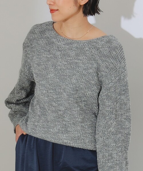 B:MING by BEAMS(ビーミングバイビームス)の「B:MING by BEAMS / メランジ ニット(ニット/セーター・レディース・ベージュ/グレー/ネイビー/ブルー/チャコールグレー・FREE)」の16枚目の写真