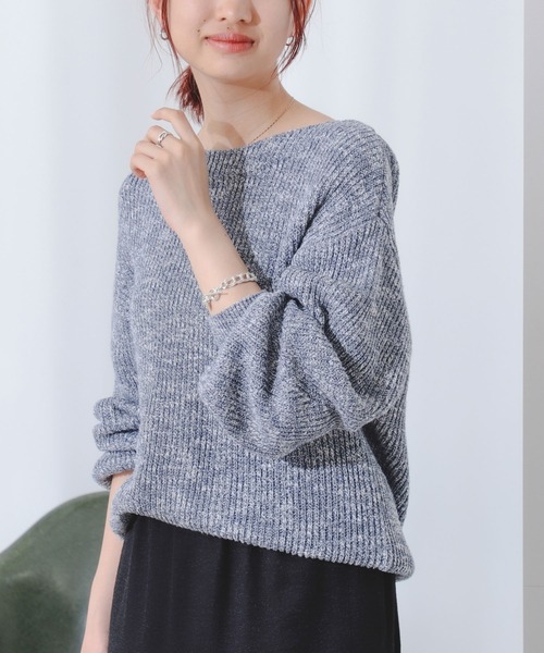 B:MING by BEAMS(ビーミングバイビームス)の「B:MING by BEAMS / メランジ ニット(ニット/セーター・レディース・ベージュ/グレー/ネイビー/ブルー/チャコールグレー・FREE)」の5枚目の写真