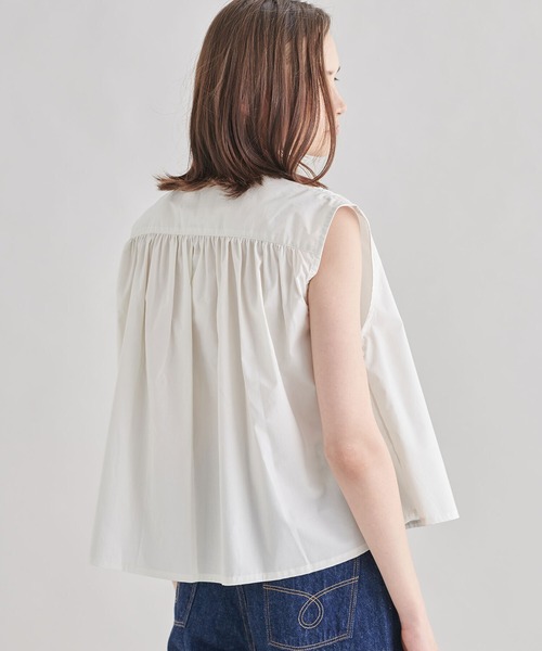 HAVERSACK◆ノースリーブブラウス/1/コットン/WHT/無地/622228 HAVERSACK（ハバーザック）の「HAVERSACK | 〈別注
