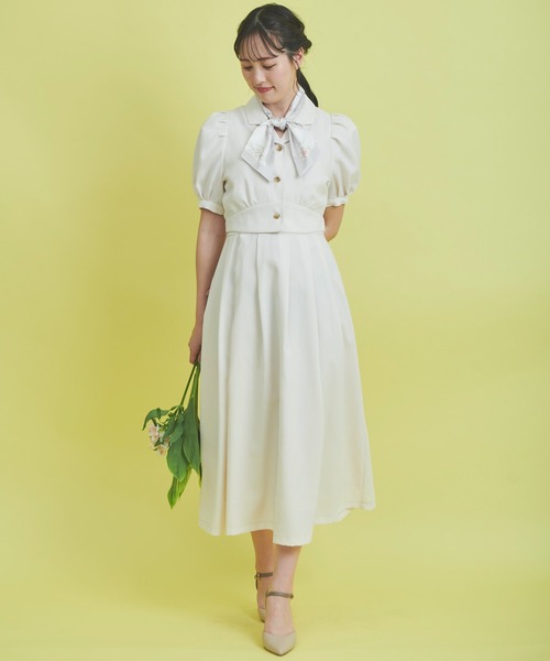 ♡　完売品 Lumignon スカーフ付きワンピース NOELA（ノエラ）の「【WEB限定カラーあり】スカーフ付ジャケット
