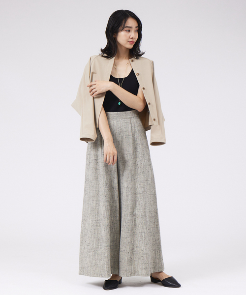 qualite（カリテ）の「《セットアップ対応》シルクネップツィードパンツ（その他パンツ・レディース・ベージュ・38/36）」の7枚目の写真