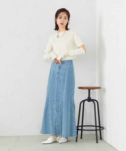 COMME CA ISM(コムサイズム)の「アームカバー トップス(Tシャツ/カットソー・レディース・ブラック/アイボリー・MEDIUM/LARGE)」の3枚目の写真
