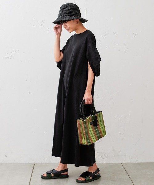 Actually(アクチュアリー)の「手編みペーパーハット(ハット・レディース・ベージュ/ブラック・フリー)」の5枚目の写真