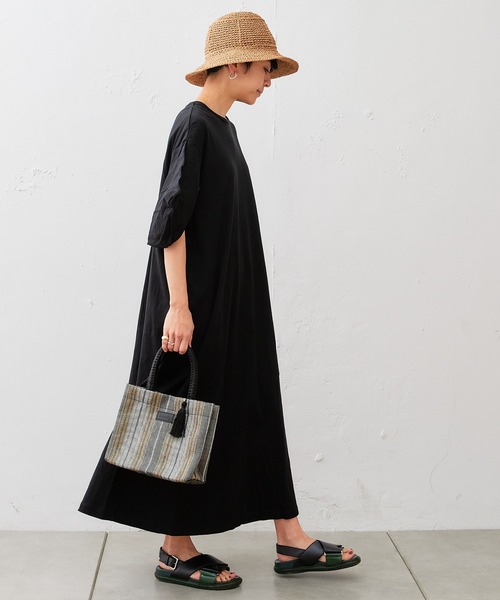 Actually(アクチュアリー)の「手編みペーパーハット(ハット・レディース・ベージュ/ブラック・フリー)」の9枚目の写真