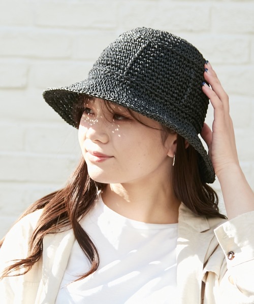 Actually(アクチュアリー)の「手編みペーパーハット(ハット・レディース・ベージュ/ブラック・フリー)」の16枚目の写真