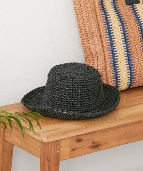 Actually(アクチュアリー)の「手編みペーパーハット(ハット・レディース・ベージュ/ブラック・フリー)」の17枚目の写真