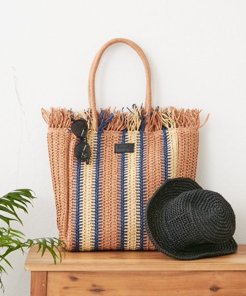 Actually(アクチュアリー)の「手編みペーパーハット(ハット・レディース・ベージュ/ブラック・フリー)」の18枚目の写真