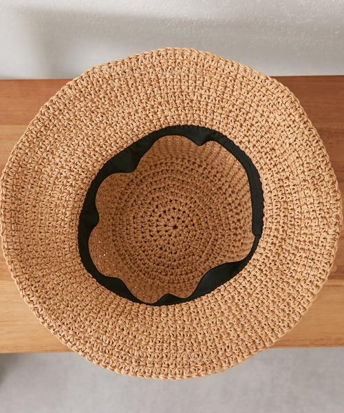 Actually(アクチュアリー)の「手編みペーパーハット(ハット・レディース・ベージュ/ブラック・フリー)」の20枚目の写真