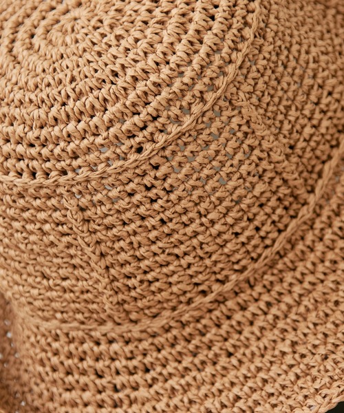 Actually(アクチュアリー)の「手編みペーパーハット(ハット・レディース・ベージュ/ブラック・フリー)」の19枚目の写真