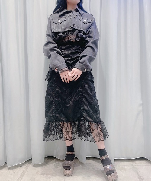 PAIN(ペイン)の「デニムリボンジャケット(デニムジャケット・レディース・インディゴブルー/グレー・FREE)」の20枚目の写真