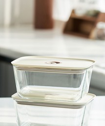 FIKA（フィカ）の「FIKA GLASS 耐熱ガラス製食品保存容器 四角タイプ 1380ml単品（キッチンツール・メンズ）」