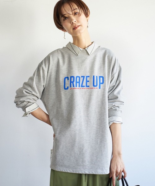 LEPSIM(レプシィム)の「アソートロゴスウェット 173499(Tシャツ/カットソー・レディース・ホワイト/ライトグレー/グレー/オフホワイト・FREE)」の3枚目の写真