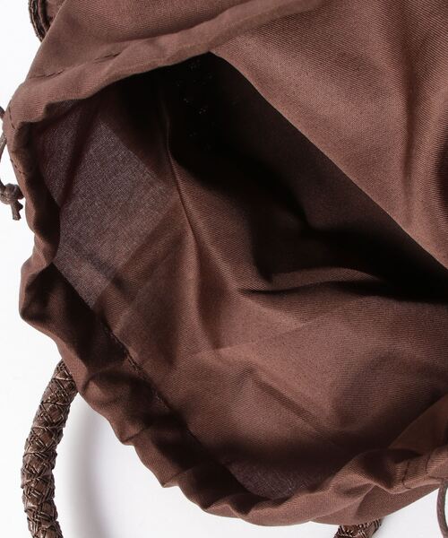 SETUP7(セットアップセブン)の「【SETUP7】巾着仕様 軽量手提げかごトートバッグ SNBD ※(かごバッグ・レディース・グレー/ブラウン/ベージュ/アイボリー/ブラック・FREE)」の6枚目の写真