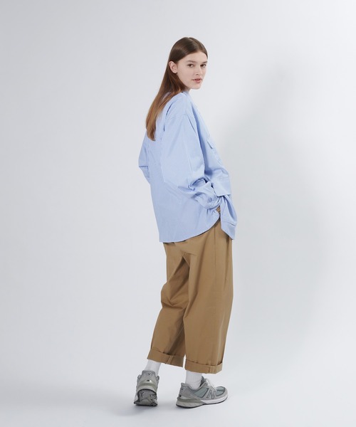 Urig MULTI STRIPE シャツ ジャケット ONCILY（オンシェリー）の「MULTI POCKET STRIPED SHIRT