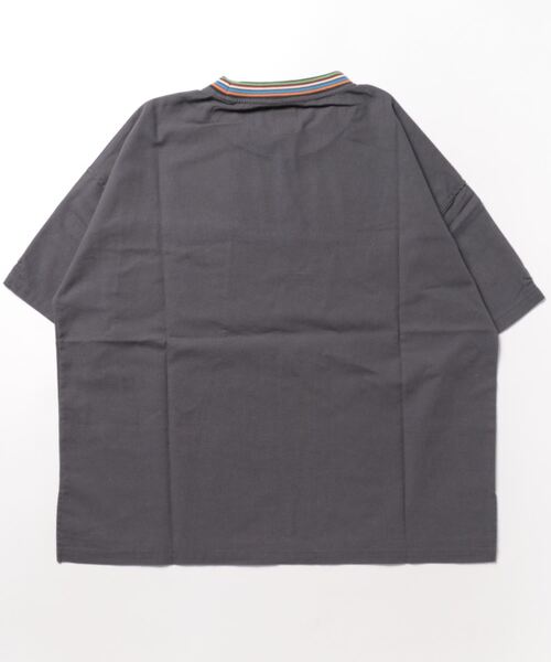 go slow caravan（ゴースローキャラバン）の「COBMASTER/コブマスター　リネンミックス マルチカラーリブ クルーネックTEE（Tシャツ/カットソー・メンズ・ダークグレー/ナチュラル/グリーン/オレンジ系その他・LARGE/MEDIUM/X-LARGE）」の19枚目の写真
