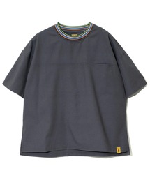 COBMASTER/コブマスター　リネンミックス マルチカラーリブ クルーネックTEE