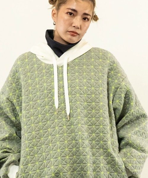 masterkey（マスターキー）の「mpa3169-GALAXY-HOODIE コクーンシルエットフーディー（パーカー・メンズ・グリーン/ホワイト/ブラック・1/2）」の16枚目の写真