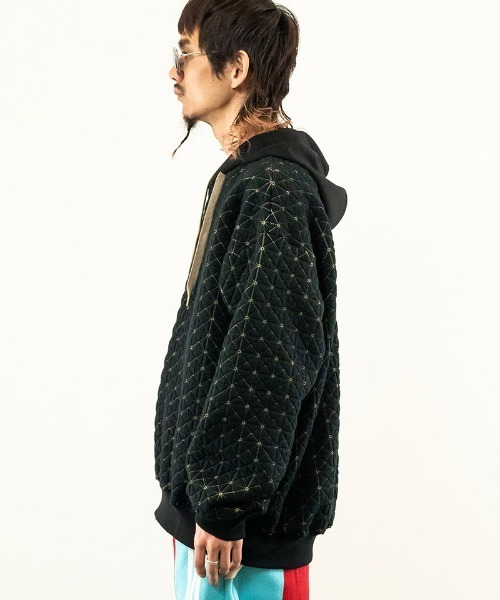 masterkey（マスターキー）の「mpa3169-GALAXY-HOODIE コクーンシルエットフーディー（パーカー・メンズ・グリーン/ホワイト/ブラック・1/2）」の5枚目の写真