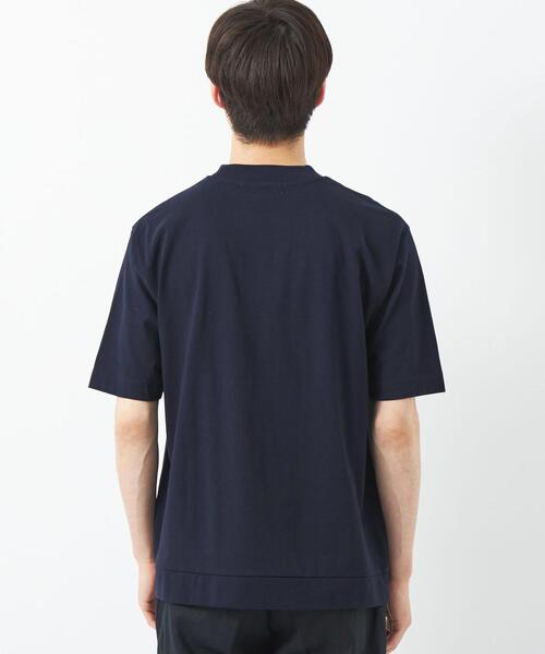green label relaxing（グリーンレーベルリラクシング）の「COMFY COOL クルーネック Tシャツ -接触冷感・吸水速乾-（Tシャツ/カットソー・メンズ・ライラック/ホワイト/ネイビー/ベージュ・L/XL/S/M）」の7枚目の写真