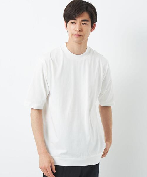 green label relaxing（グリーンレーベルリラクシング）の「COMFY COOL クルーネック Tシャツ -接触冷感・吸水速乾-（Tシャツ/カットソー・メンズ・ライラック/ホワイト/ネイビー/ベージュ・L/XL/S/M）」の14枚目の写真