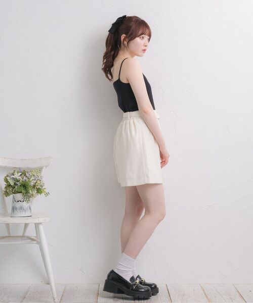 ems excite(エムズエキサイト)の「刺繍カップ付きキャミ(キャミソール・レディース・ブラック/ピンク/オフホワイト/ブラック系その他3・FREE)」の16枚目の写真