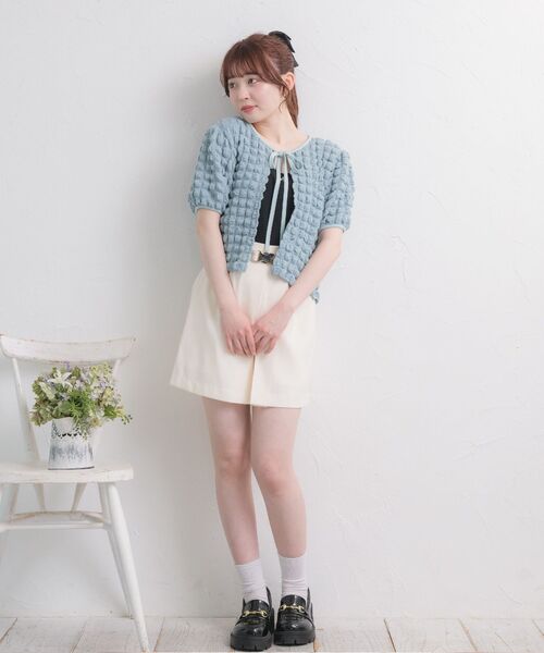 ems excite(エムズエキサイト)の「刺繍カップ付きキャミ(キャミソール・レディース・ブラック/ピンク/オフホワイト/ブラック系その他3・FREE)」の18枚目の写真