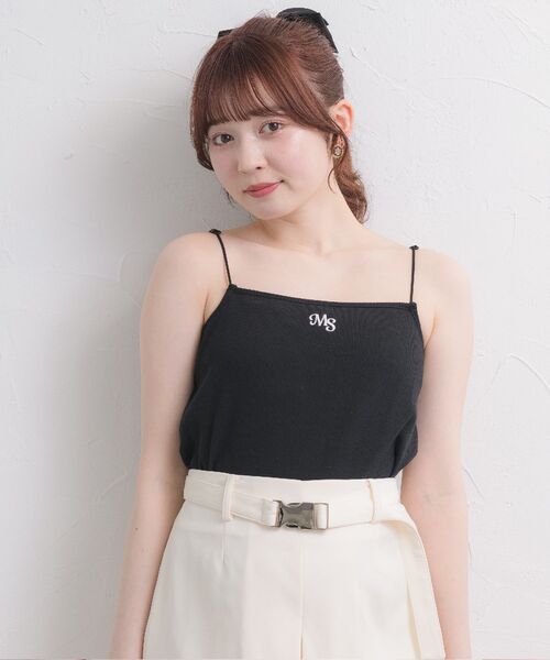 ems excite(エムズエキサイト)の「刺繍カップ付きキャミ(キャミソール・レディース・ブラック/ピンク/オフホワイト/ブラック系その他3・FREE)」の20枚目の写真