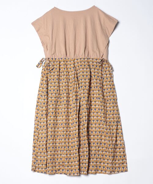 sandy（サンディー）の「sandy/カットソーｘプリント布帛切替えＯＰ（Tシャツ/カットソー・レディース・ベージュ/ブラック/オフホワイト/チャコールグレー・FREE）」の4枚目の写真