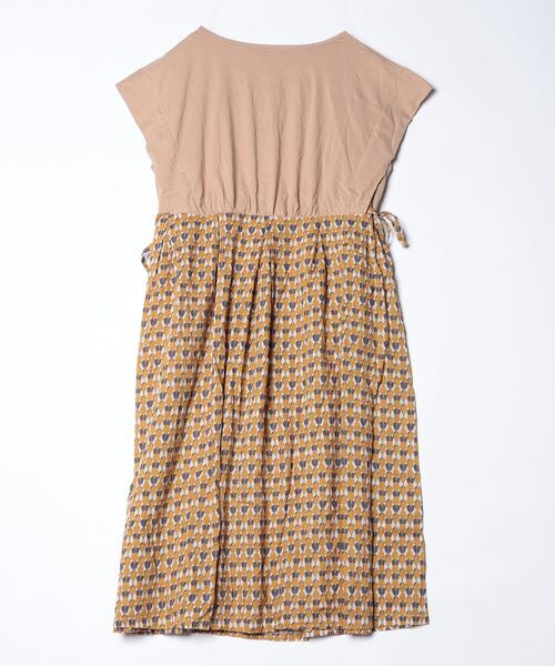 sandy（サンディー）の「sandy/カットソーｘプリント布帛切替えＯＰ（Tシャツ/カットソー・レディース・ベージュ/ブラック/オフホワイト/チャコールグレー・FREE）」の5枚目の写真