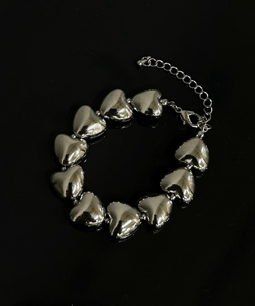 WHO'S WHO gallery（フーズフーギャラリー）の「キュービックハートブレス（ブレスレット・レディース・シルバー・FREE）」の3枚目の写真