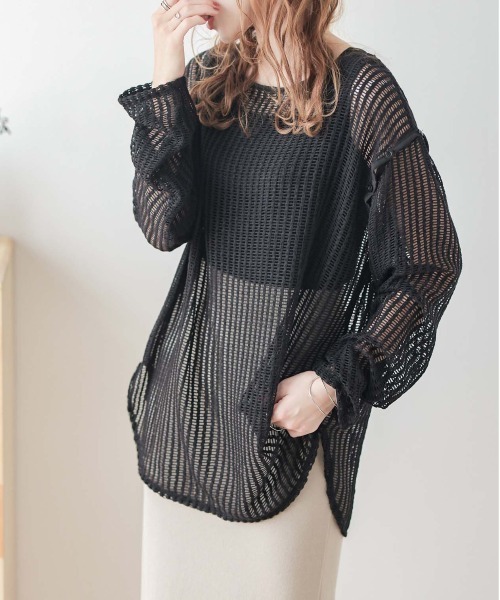 AMELY(エミリー)の「2wayメッシュプルオーバー(その他トップス・レディース・テラコッタ/ホワイト/カーキ/ブラック・フリー)」の8枚目の写真