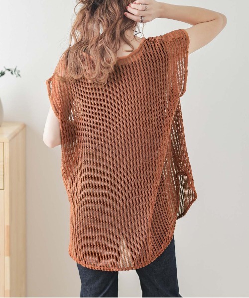 AMELY(エミリー)の「2wayメッシュプルオーバー(その他トップス・レディース・テラコッタ/ホワイト/カーキ/ブラック・フリー)」の12枚目の写真