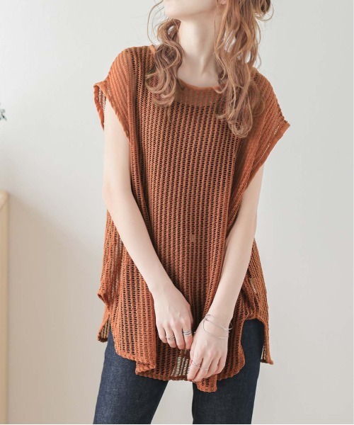 AMELY(エミリー)の「2wayメッシュプルオーバー(その他トップス・レディース・テラコッタ/ホワイト/カーキ/ブラック・フリー)」の10枚目の写真