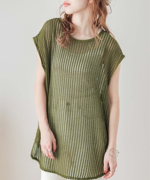 AMELY(エミリー)の「2wayメッシュプルオーバー(その他トップス・レディース・テラコッタ/ホワイト/カーキ/ブラック・フリー)」の13枚目の写真