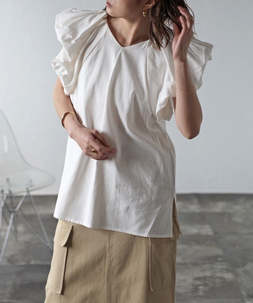 MSGM ボリュームスリーブブラウス MSGM/エムエスジーエム】 ブラウス（シャツ／ブラウス