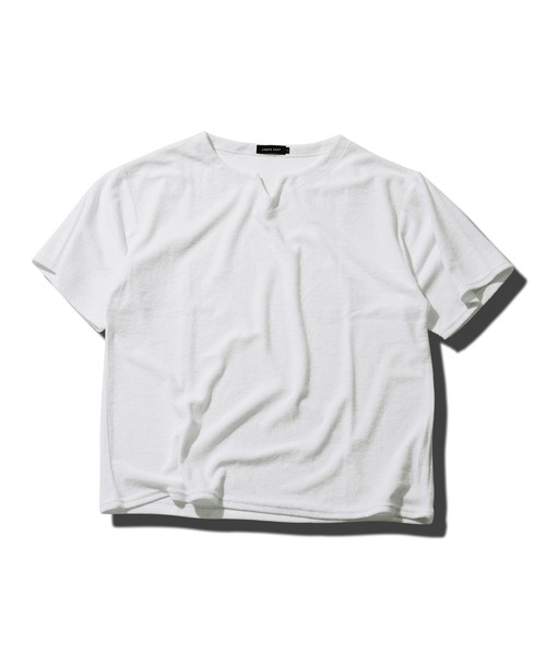 jiggys shop（ジギーズショップ）の「接触冷感 UVカット サマーパイル キーネック 半袖Tシャツ（Tシャツ/カットソー・メンズ・ホワイト/ブルー系その他/チャコール/ブラック/グレー系その他/ネイビー・SMALL/MEDIUM/LARGE/X-LARGE）」の11枚目の写真