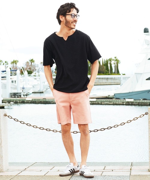 jiggys shop（ジギーズショップ）の「接触冷感 UVカット サマーパイル キーネック 半袖Tシャツ（Tシャツ/カットソー・メンズ・ホワイト/ブルー系その他/チャコール/ブラック/グレー系その他/ネイビー・SMALL/MEDIUM/LARGE/X-LARGE）」の14枚目の写真