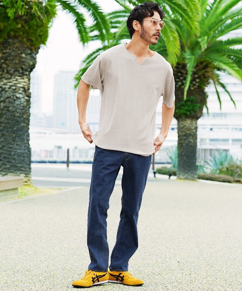 jiggys shop（ジギーズショップ）の「接触冷感 UVカット サマーパイル キーネック 半袖Tシャツ（Tシャツ/カットソー・メンズ・ホワイト/ブルー系その他/チャコール/ブラック/グレー系その他/ネイビー・SMALL/MEDIUM/LARGE/X-LARGE）」の16枚目の写真
